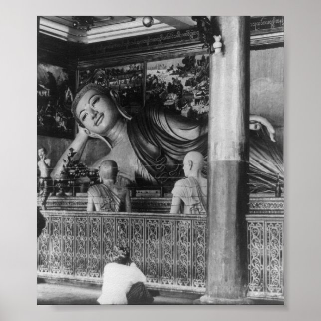 Póster Grande estátua de Buda na Tailândia (Frente)