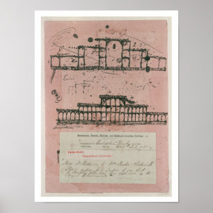 Poster Grande exposição, 1851: primeiro esboço para a