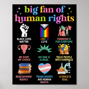 Poster Grande fã da declaração de igualdade dos direitos 
