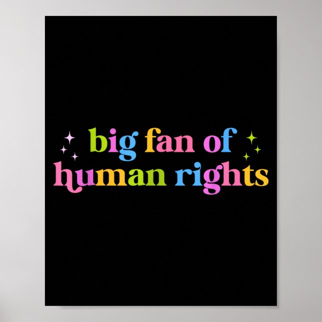 Poster Grande fã de declaração de igualdade de direitos h (Frente)
