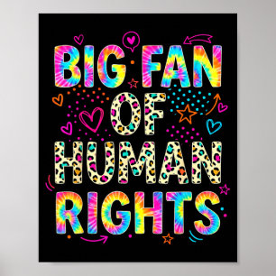 Poster Grande fã de direitos humanos gravata de protesto