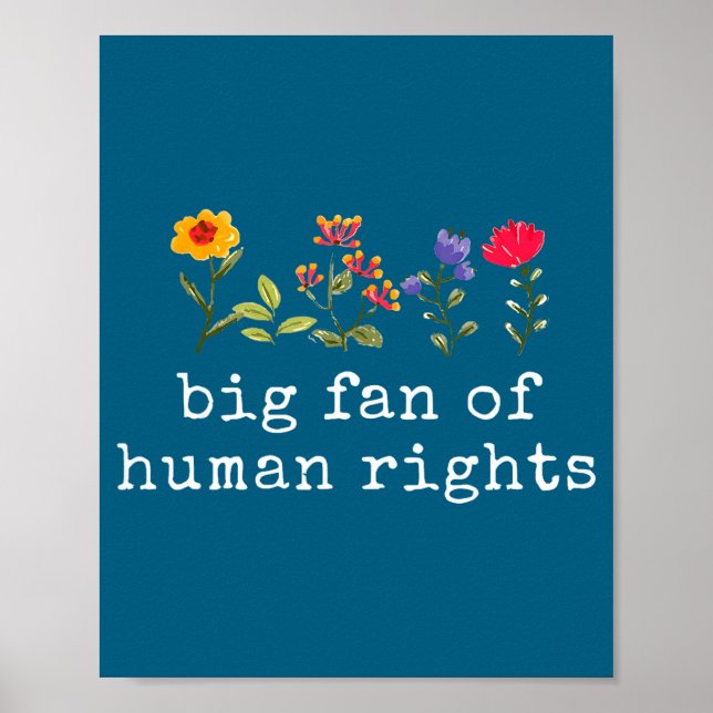 Poster Grande fã dos direitos humanos - igualdade &amp; j (Frente)