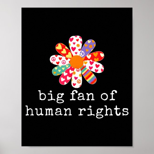 Poster Grande fã dos direitos humanos - igualdade & justi (Frente)