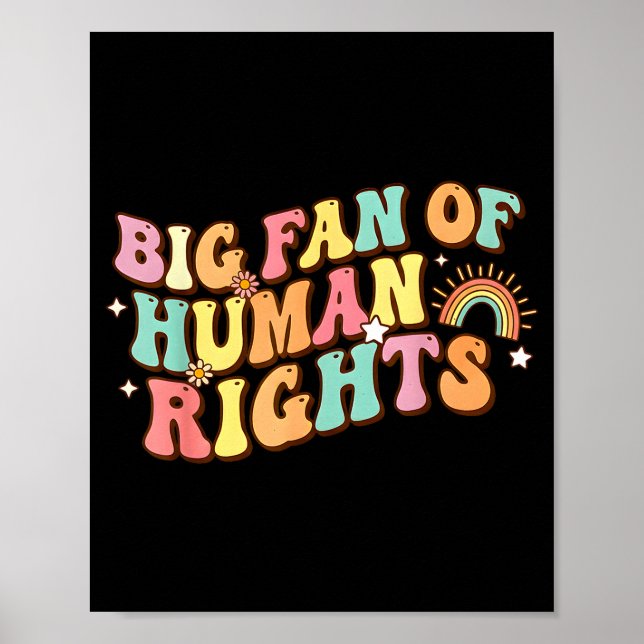 Poster Grande fã dos direitos humanos - igualdade & justi (Frente)