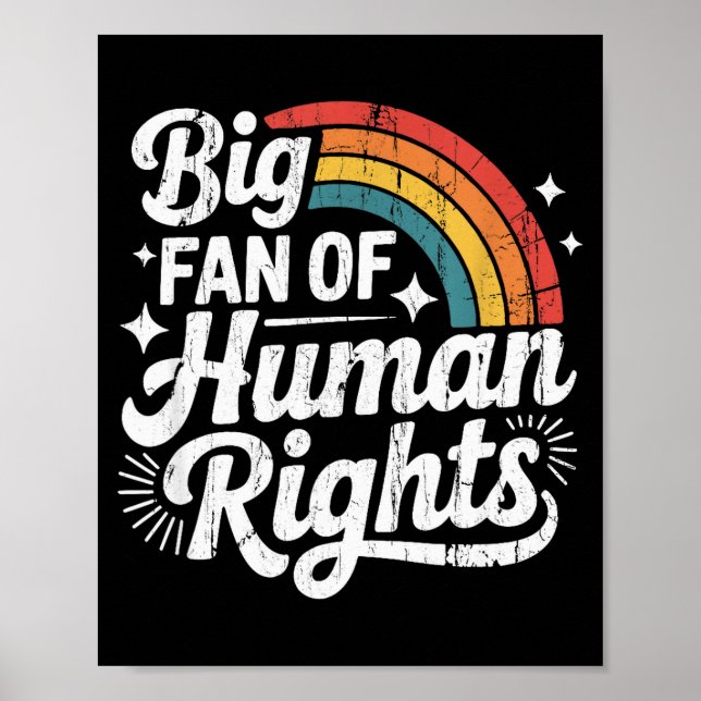 Poster Grande Fã dos Direitos Humanos, Justiça Social, Ig (Frente)