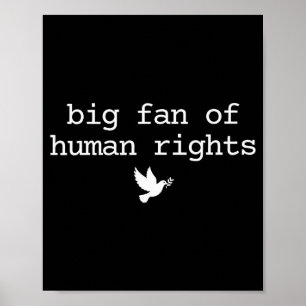 Poster Grande Fã dos Direitos Humanos Protesto Retro Femi