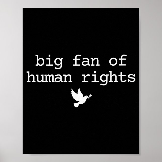 Poster Grande Fã dos Direitos Humanos Protesto Retro Femi (Frente)