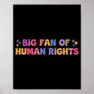 Poster Grande fã dos direitos humanos retrô protesto engr