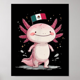 Poster Grande fantasia Axolotl sorridente