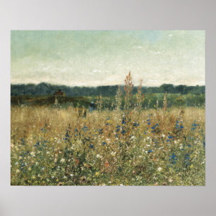 Poster Grande Folhagem Floral Botânica Vintage Verde