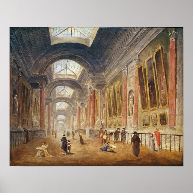 Póster Grande Galeria do Louvre (Frente)