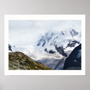 Poster Grande geleira nos Alpes suíços
