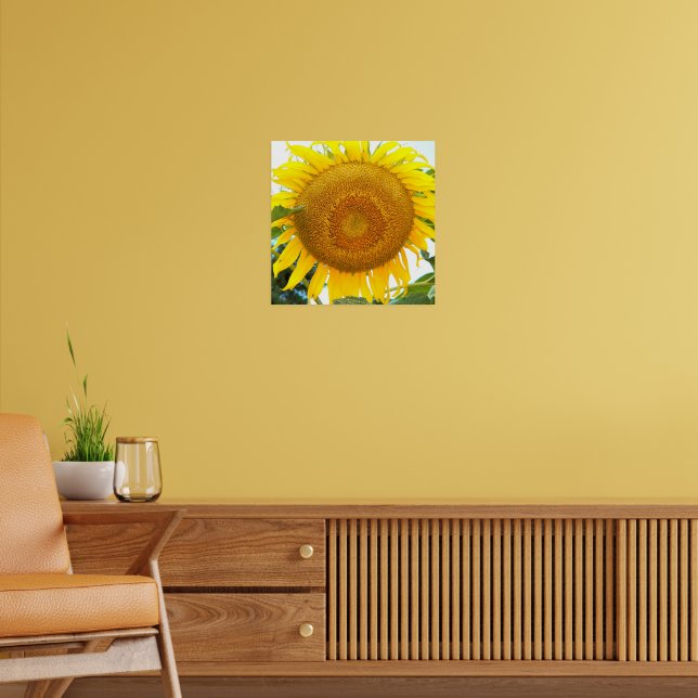Poster Grande Girassol Floral Amarelo (Sala de Estar 2)