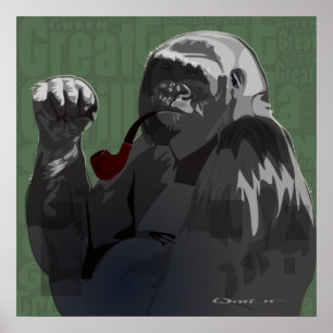 Poster Grande gorila verde