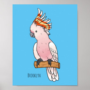 Poster Grande ilustração do desenho animado de aves da co