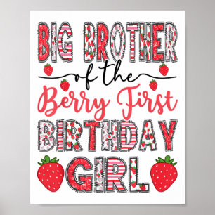 Poster Grande Irmão Da Palha Da Garota De Aniversário De