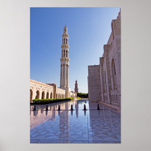 Poster Grande Mesquita de Sultão Qaboos em Muscat, Omã