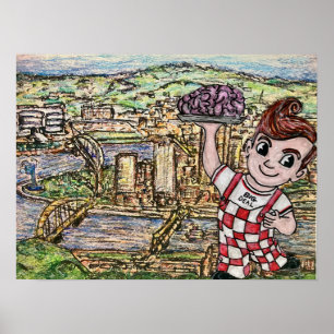 Poster "Grande negócio" - caneta de cor d'água de creme