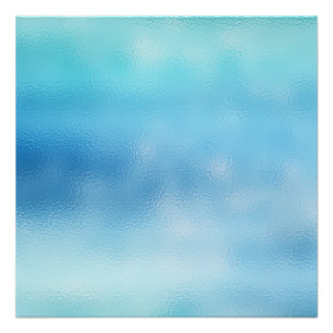 Póster Grande Ombro Contemporâneo Abstrato do Oceano Azul