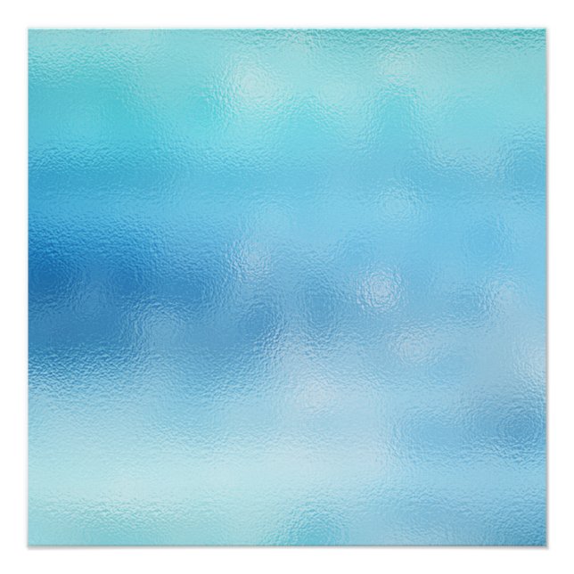 Póster Grande Ombro Contemporâneo Abstrato do Oceano Azul (Frente)