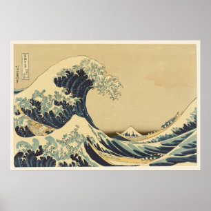 Poster Grande onda de Hokusai fora de Kanagawa