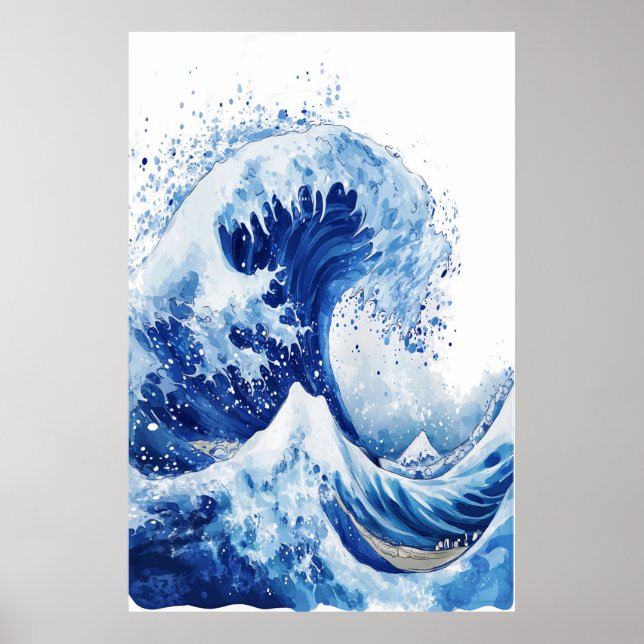 Poster Grande Onda de Kanagawa Arte de Parede (Frente)