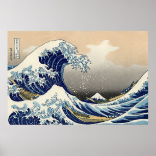 PÓSTER GRANDE ONDA PERTO DE KANAGAWA
