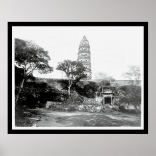 Poster Grande pagode em Soochow, China 1898