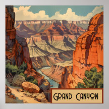 Grande Paisagem do Sudoeste do Canyon Vintage