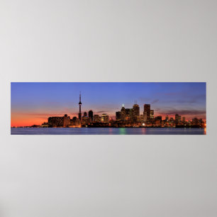 Póster Grande Panorama de Toronto Canadá
