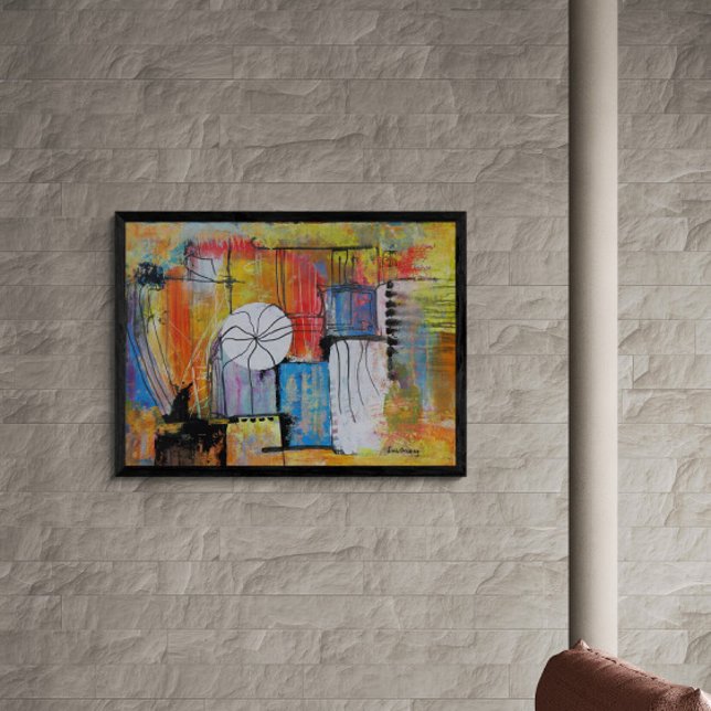 Poster Grande Pintura Abstrata em Acrílico (Criador carregado)