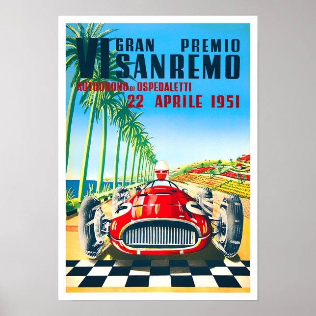 Poster Grande Prêmio da Itália de 1951 (Frente)