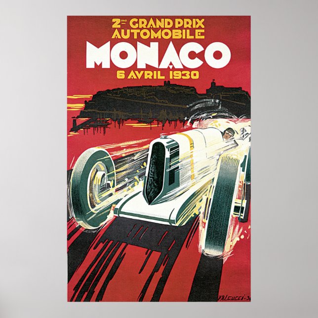 Poster Grande Prêmio de Mônaco de 1930 (Frente)