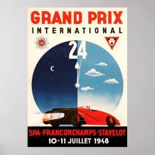 Poster Grande Prêmio Internacional Spa Francorchamps 1948
