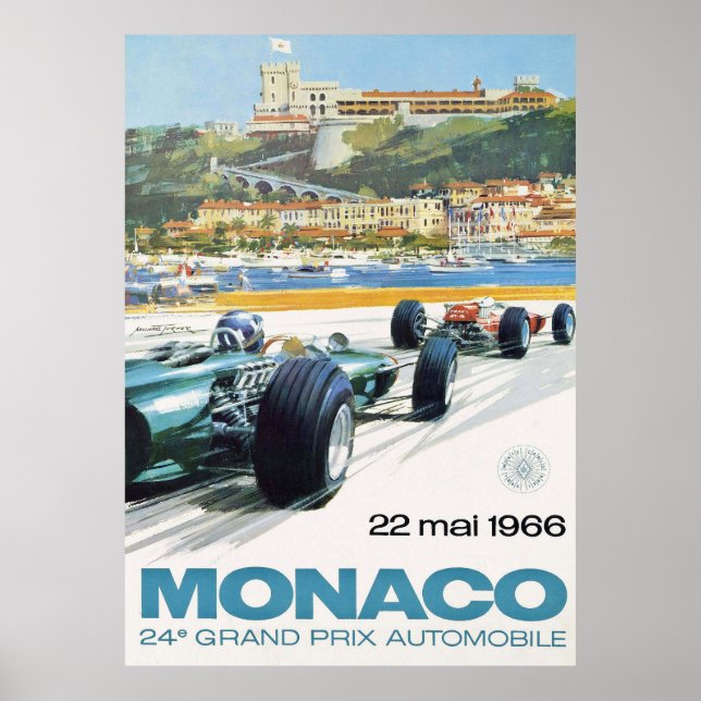 Poster Grande Prêmio MONACO de 1966 (Frente)