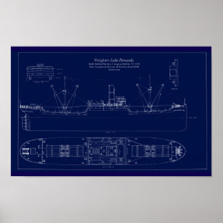 Poster Grande Projeto do Navio de Carga dos Grandes Lagos