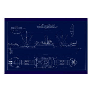 Póster Grande Projeto do Navio de Carga dos Grandes Lagos
