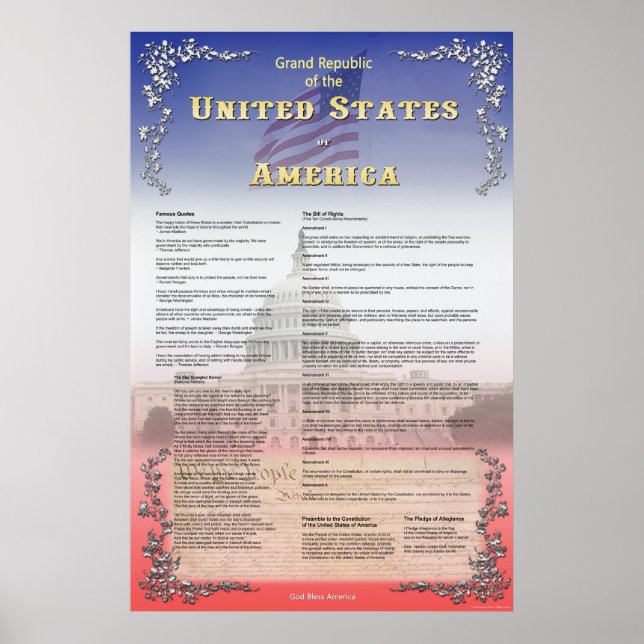Póster Grande República dos EUA (Frente)