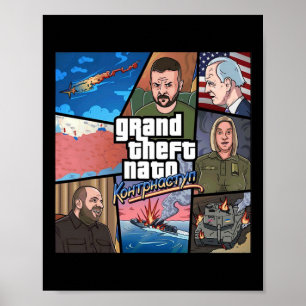 Poster Grande Roubo Nato Guerra Contra Ofensiva Ucrânia P