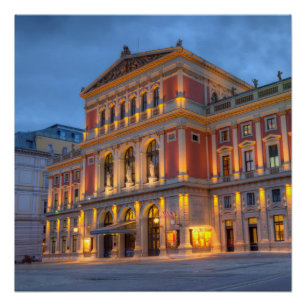 Póster Grande salão do Wiener Musikverein, Viena, Áustr