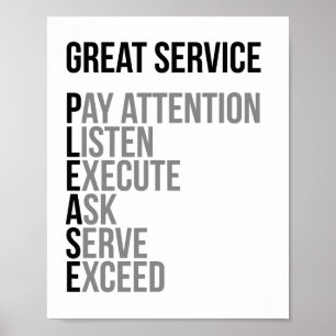 Poster Grande serviço por favor