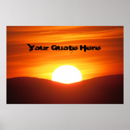Póster Grande Sunset Laranja