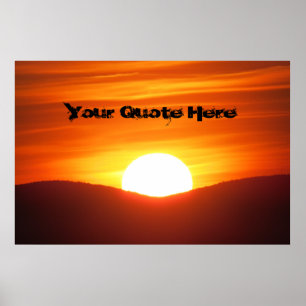Póster Grande Sunset Laranja