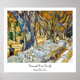 Póster Grandes árvores planas por Vincent van Gogh