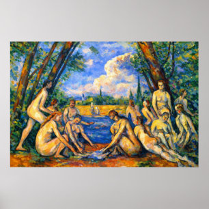Poster Grandes Banhistas por Paul Cézanne