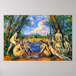 Poster Grandes Banhistas por Paul Cézanne