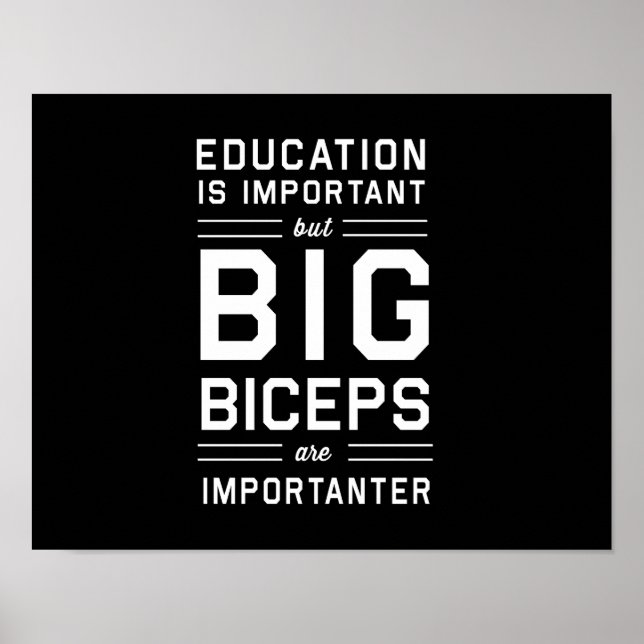 Póster Grandes Biceps são importantes (Frente)