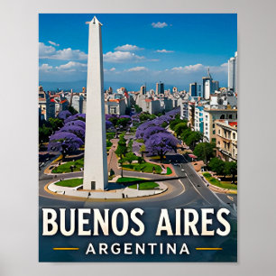 Poster Grandes Bulevares de Buenos Aires e Elegância Arge