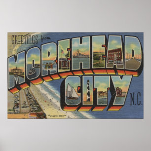 Póster Grandes cenas da letra - cidade de Morehead, NC