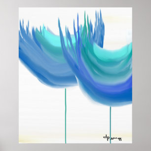 POSTER "GRANDES FLORES AZUIS"